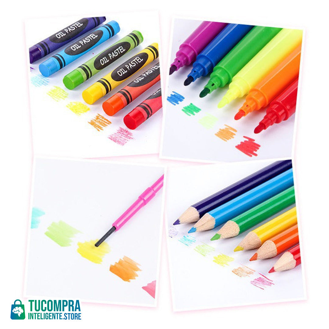 Set de Arte 208 piezas / Regalar imaginación a su pequeño artista